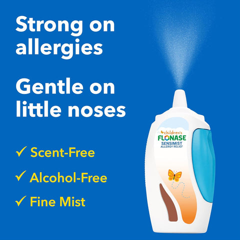 Flonase Sensimist Allergy Relief Nasal Spray for Adults and Kids - 120 Sprays Total (2 Bottles of 60 Sprays Each), (Pack of 4)