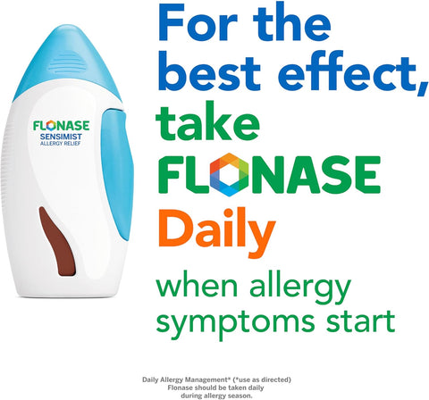 Flonase Sensimist Allergy Relief Nasal Spray for Non-Drowsy, 24-Hour Multi-Symptom Allergy Relief – 120 Sprays (Pack of 2)